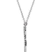 Platinum 1/4 CTW Natural Diamond Bow 16 1/2" Necklace