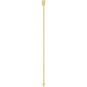 14K Yellow 1/4 CTW Lab-Grown Diamond Three-Stone Line  7" Bracelet