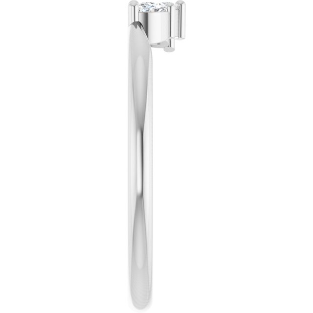 Platinum 1/8 CTW Natural Diamond Ring