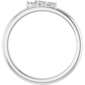 Sterling Silver 1/8 CTW Natural Diamond Ring