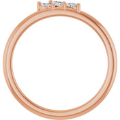 14K Rose 1/8 CTW Natural Diamond Ring