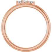 14K Rose 1/8 CTW Natural Diamond Ring