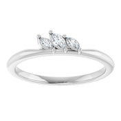 Platinum 1/8 CTW Natural Diamond Ring
