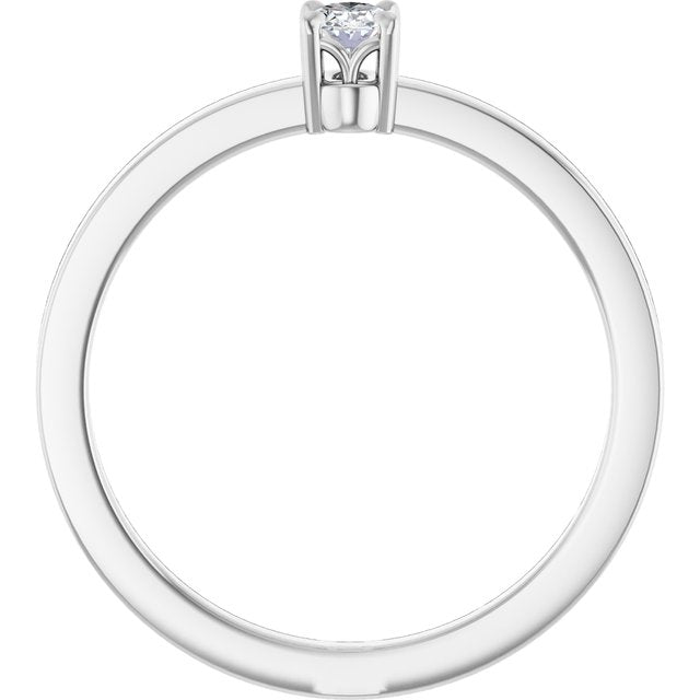 Sterling Silver 1/6 CT Lab-Grown Diamond Ring