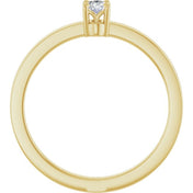 14K Yellow 1/6 CT Lab-Grown Diamond Ring