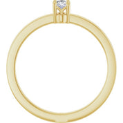 14K Yellow 1/6 CT Lab-Grown Diamond Ring