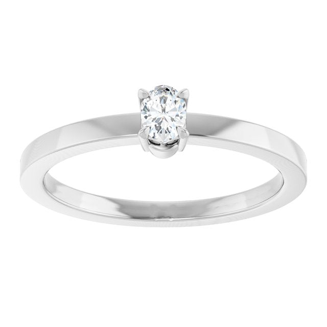 Sterling Silver 1/6 CT Lab-Grown Diamond Ring