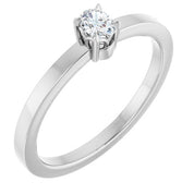Sterling Silver 1/6 CT Lab-Grown Diamond Ring