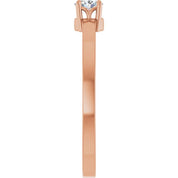 14K Rose 1/6 CT Lab-Grown Diamond Ring