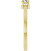 14K Yellow 1/6 CT Lab-Grown Diamond Ring