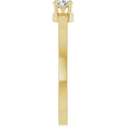 14K Yellow 1/6 CT Lab-Grown Diamond Ring