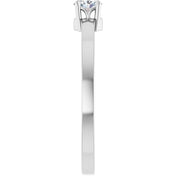 14K White 1/6 CT Natural Diamond Ring