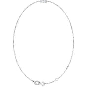 14K White 1/10 Natural Diamond Graduated 6 1/2-7 1/2" Bracelet