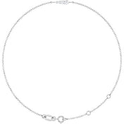 Platinum 1/10 Natural Diamond Graduated 6 1/2-7 1/2" Bracelet
