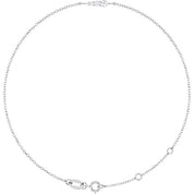 Platinum 1/10 Natural Diamond Graduated 6 1/2-7 1/2" Bracelet