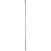 14K Rose 1/10 Natural Diamond Graduated 6 1/2-7 1/2" Bracelet