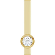 14K Yellow 1/10 CTW Natural Diamond Bar Pendant
