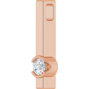 14K Rose 1/10 CTW Natural Diamond Bar Pendant