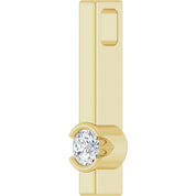 14K Yellow 1/10 CTW Natural Diamond Bar Pendant