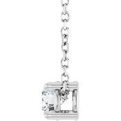 Platinum 1/5 CT Natural Diamond 16-18" Necklace