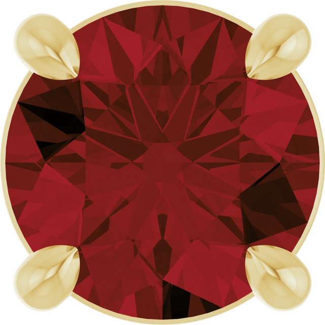 14K Yellow 5.5 mm Natural Mozambique Garnet Pendant
