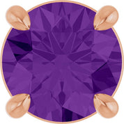 14K Rose 5.5 mm Natural Amethyst Pendant