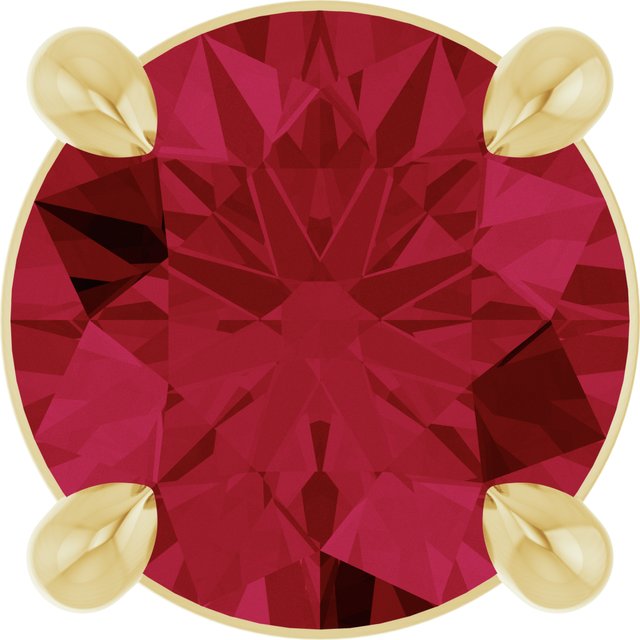 14K Yellow 5.5 mm Natural Ruby Pendant