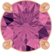 14K Rose 5.5 mm Natural Pink Tourmaline Pendant