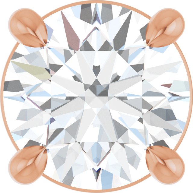 14K Rose 5.5 mm Natural White Sapphire Pendant