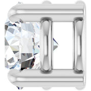 Sterling Silver 5.5 mm Natural White Sapphire Pendant