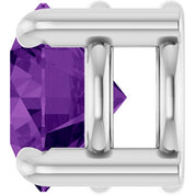 Sterling Silver 5.5 mm Natural Amethyst Pendant