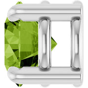 14K White 5.5 mm Natural Peridot Pendant