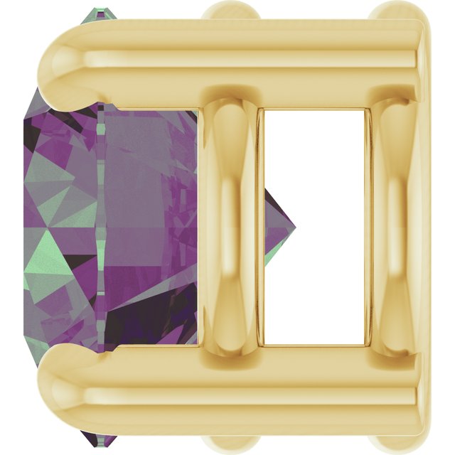 14K Yellow 5.5 mm Lab-Grown Alexandrite Pendant