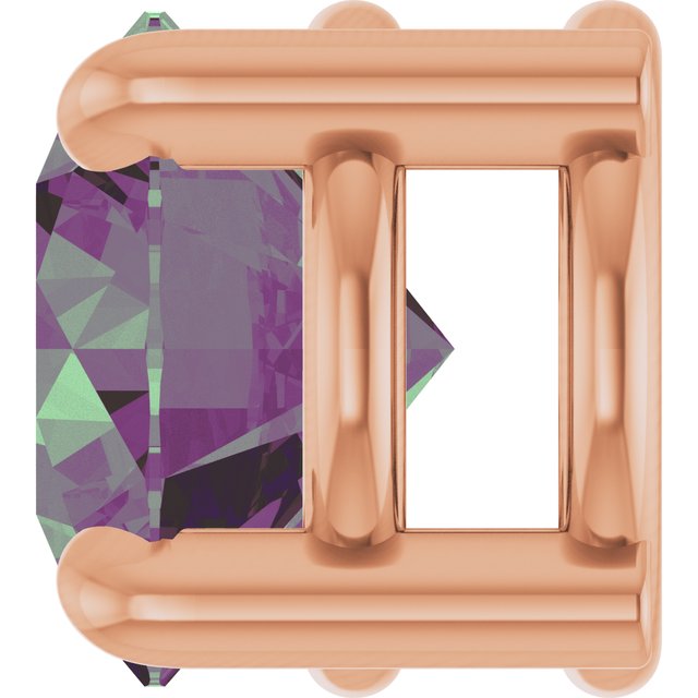 14K Rose 5.5 mm Lab-Grown Alexandrite Pendant