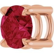 14K Rose 5.5 mm Lab-Grown Ruby Pendant