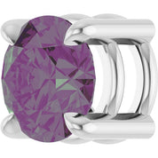 Sterling Silver 5.5 mm Lab-Grown Alexandrite Pendant