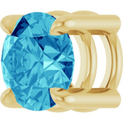 14K Yellow 5.5 mm Natural Blue Zircon Pendant