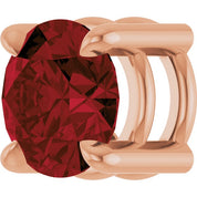 14K Rose 5.5 mm Natural Mozambique Garnet Pendant