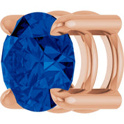 14K Rose 5.5 mm Natural Blue Sapphire Pendant