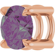 14K Rose 5.5 mm Lab-Grown Alexandrite Pendant