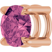 14K Rose 5.5 mm Natural Pink Tourmaline Pendant