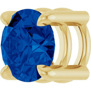 14K Yellow 5.5 mm Lab-Grown Blue Sapphire Pendant