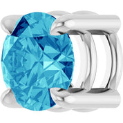 Sterling Silver 5.5 mm Natural Blue Zircon Pendant