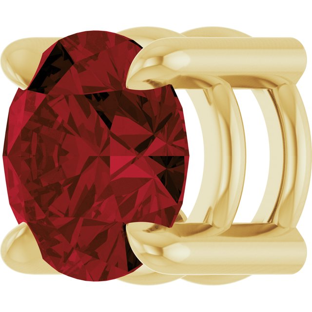 14K Yellow 5.5 mm Natural Mozambique Garnet Pendant