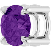 14K White 5.5 mm Natural Amethyst Pendant