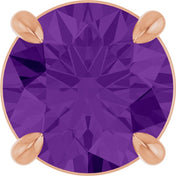 14K Rose 6.5 mm Natural Amethyst Pendant