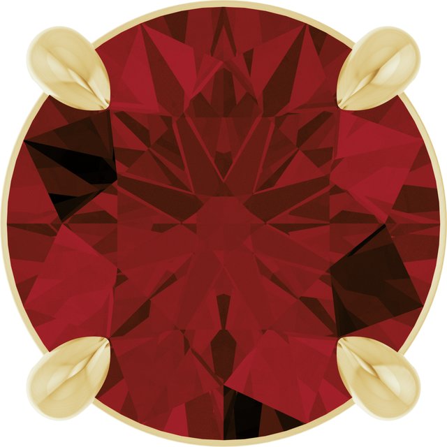 14K Yellow 6.5 mm Natural Mozambique Garnet Pendant