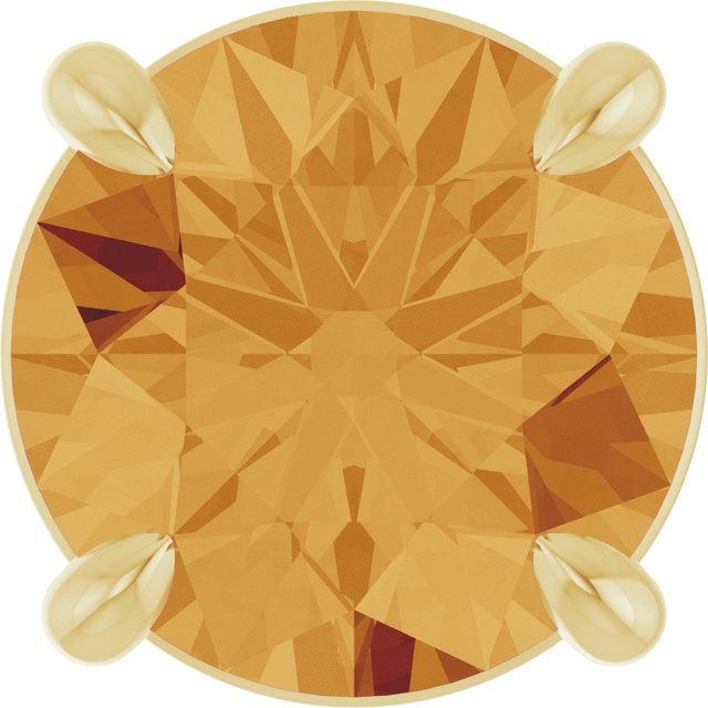 14K Yellow 6.5 mm Natural Citrine Pendant