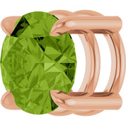 14K Rose 6.5 mm Natural Peridot Pendant