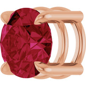 14K Rose 6.5 mm Lab-Grown Ruby Pendant